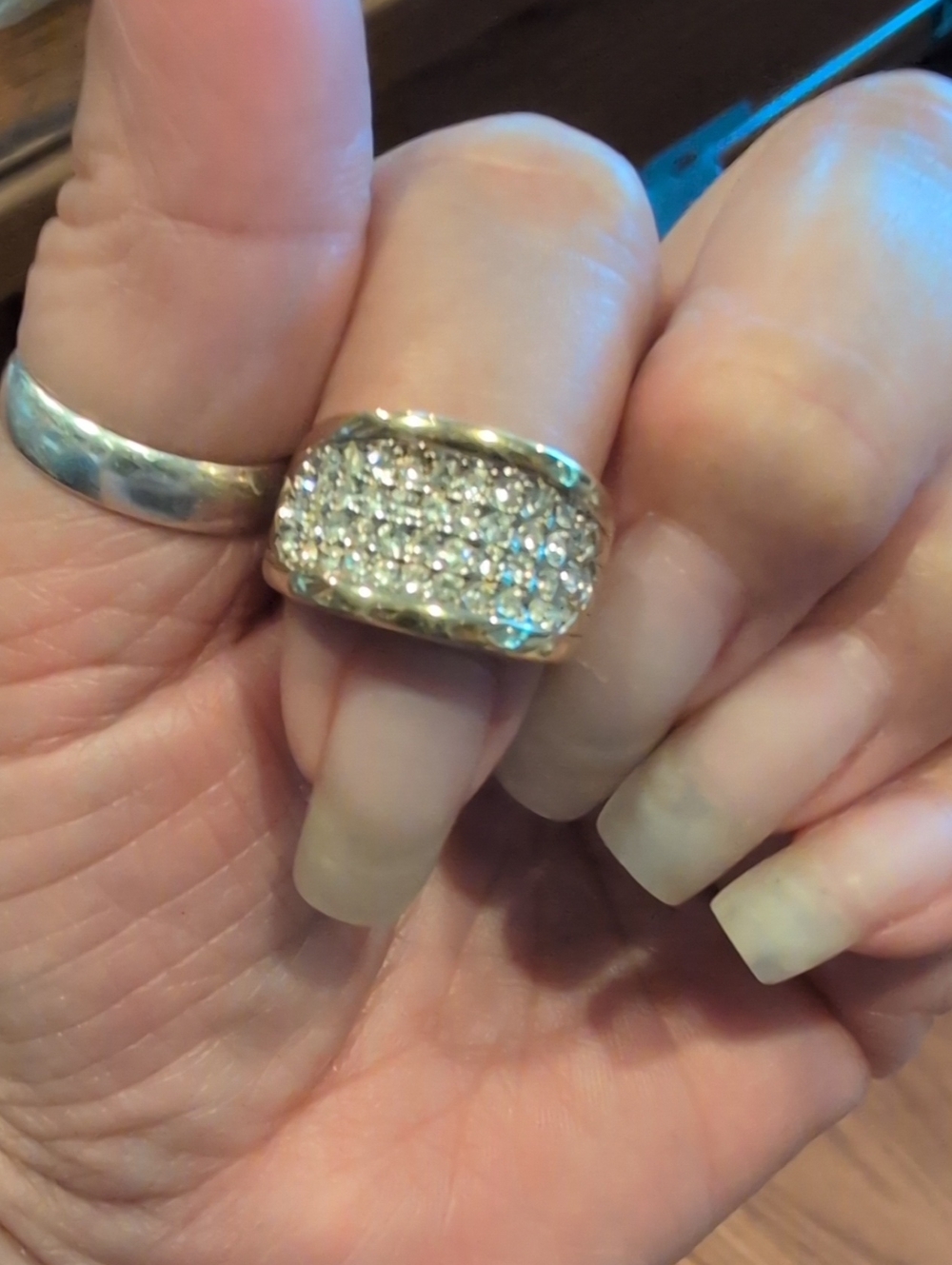 Park Lane Gold Pavé Crystal Wide Band Ring - Women's Jewelry Size 6